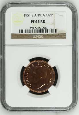 *** 2nd Finest - Only 4 Better *** 1951 Half Penny - NGC Graded PF65RD.