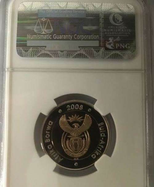 *** Almost Perfect *** 2008 Nelson Mandela 90th Birthday Proof R5 - NGC Graded PF69 Ultra Cameo.