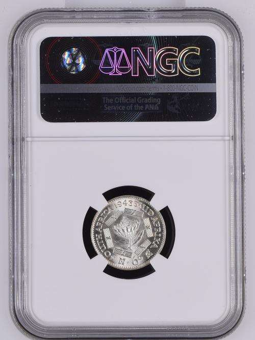 *** Brilliant UNC *** 1943 Six Pence (6P) - NGC Graded MS63 *** Only 9 x Coins Graded Higher ***