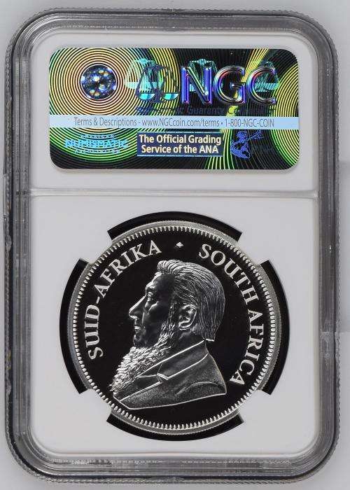 PERFECT 2017 PROOF KRUGERRAND 1oz SILVER - NGC PF70 ULTRA CAMEO - 50th ANNIVERSARY - MINTAGE = 15000