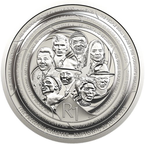 ** FIRST RELEASES ** 2017 PROTEA PROOF SILVER  R1 - THE FREEDOM CHARTER S1R - NGC GRADED PF70 CAMEO