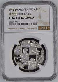 Protea 1998 Proof Silver R1 Year Of The Child - PF69 Ultra Cameo *** Finest Grade @ The NGC ***