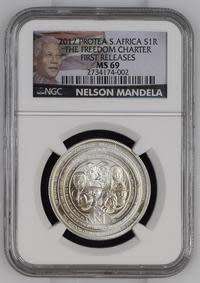 ** FIRST RELEASES ** 2017 PROTEA UNC SILVER  R1 - THE FREEDOM CHARTER S1R - NGC GRADED MS69.