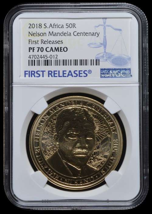 *** PERFECT *** 2018 Nelson Mandela Proof 100th Anniversary Bronze R50 - NGC PF70 Cameo.