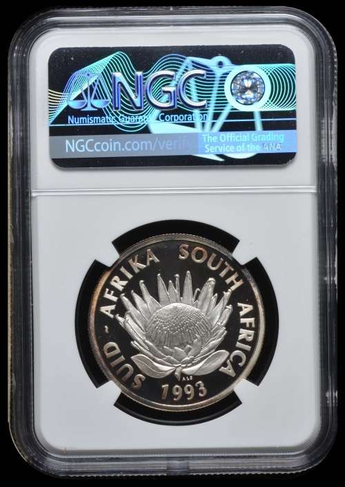 1993 Banking Protea Silver R1 Proof - NGC Graded PF69 Ultra Cameo - Only 6 Better !!!