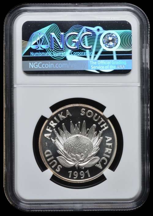 1991 Nursing Schools Protea Silver R1 Proof - NGC Graded PF69 Ultra Cameo - Only 6 Better !!!