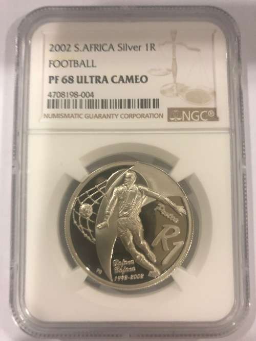 2002 Protea Football Silver R1 - NGC Graded PF68 Ultra Cameo.