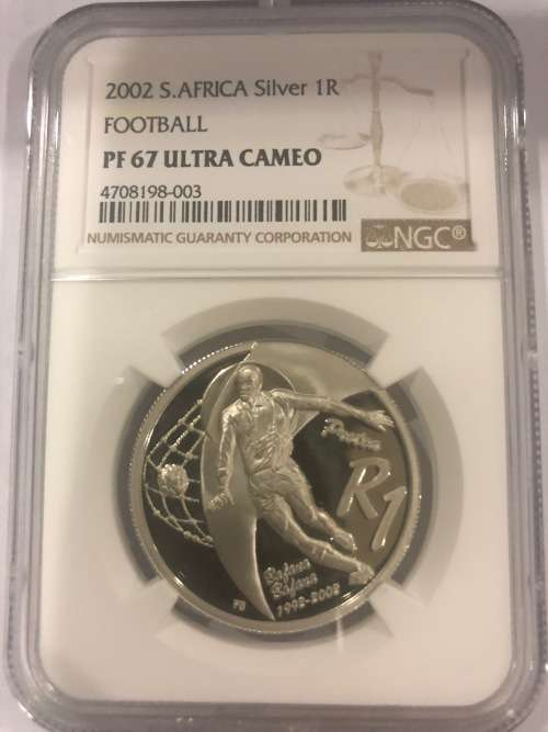 2002 Protea Football Silver R1 - NGC Graded PF67 Ultra Cameo.
