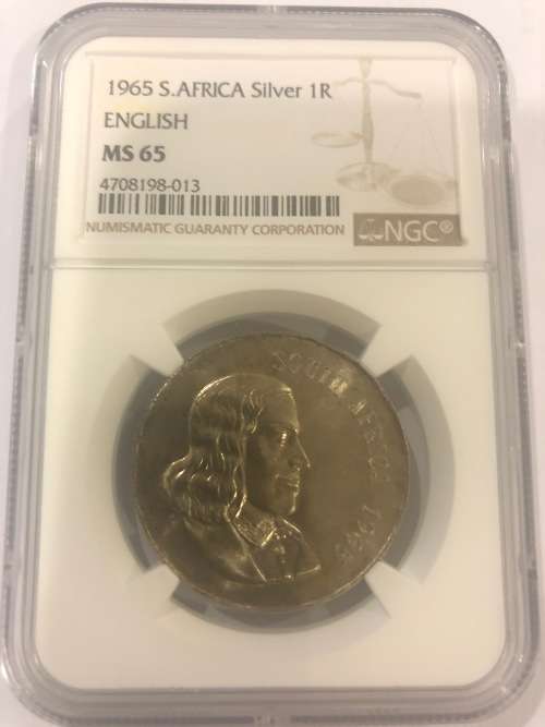*** BRILLIANT UNC *** 1965 English Silver R1 - NGC Graded MS65 - Only 7 Coins Graded Higher !!!