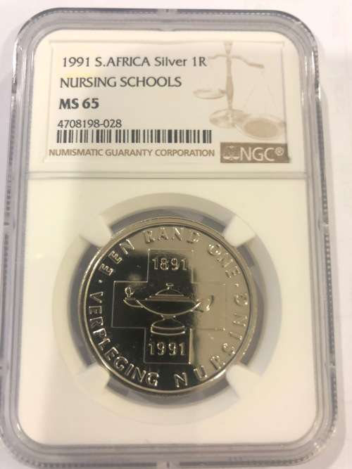 1991 Protea Nursing School UNC Silver R1 - NGC Graded MS65.