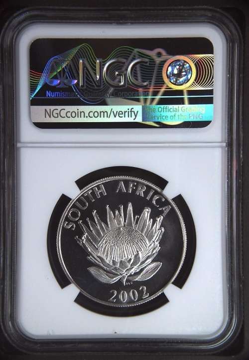 2002 Protea UNC Football Silver R1 - NGC Graded MS67 - UNC Mintage = 527 Only !!!