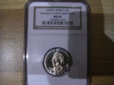 *** MS66 MANDELA BIRTHDAY 2008 COIN'S - HIGHLY GRADED - 2ND HIGHEST GRADE AT THE NGC ***