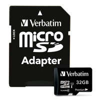 VERBATIM 32GB Micro SDHC Card Class 10 Plus Adaptor (V44083)