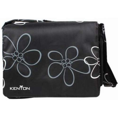 Kenton Laptop Sling Bag, Nylon Light Weight 15.4" Black (EBK700BLK)