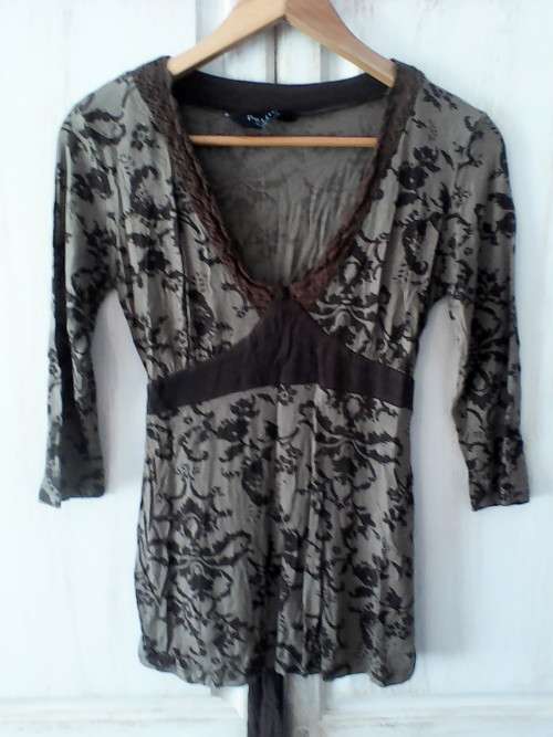 GORGEOUS TOP IN SHADES OF BROWN (SIZE 12/P 'KELSO PETITE')