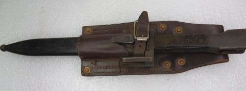 BELGUIM TYPE A FN FAL BAYONET PRE `94 SADF AND SAP ECXCEENT CONDITION WITH ORIGNAL FROG