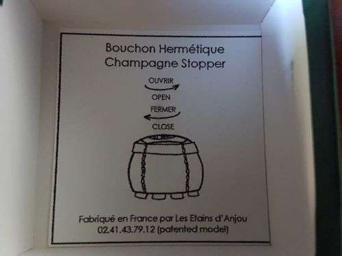 Vintage Silver Coated Dom Perignon Champagne Bottle Stopper in Original Box