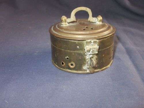 Vintage Round Brass Cricket Cage ~ with beautiful patina