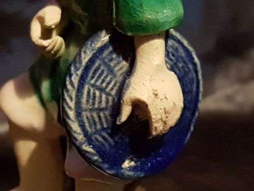 Chinese Mudman Figure ~ Wise Man with Hat ~ c1900 [sealed w clear fingerprint!]