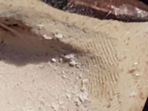 Chinese Mudman Figure ~ Wise Man with Hat ~ c1900 [sealed w clear fingerprint!]