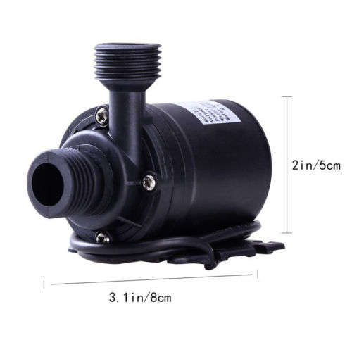 12v DC Submersible Water Pump 800 lph 5m lift, Solar, Brushless