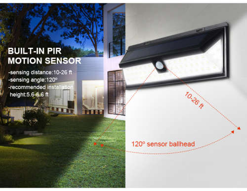 86 LED Solar Motion Sensor Light for Garden and Walkways even Camping