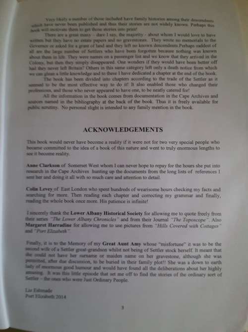 Just Ordinary People - British Settlers 1820 - Liz ESMEADE