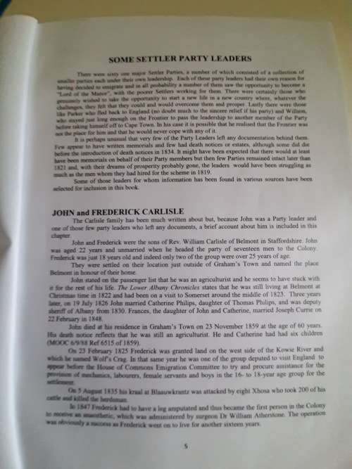 Just Ordinary People - British Settlers 1820 - Liz ESMEADE