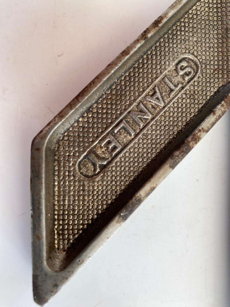 Stanley S W no 16 - 10 inch 45 degree nickel plated unrestored square made in USA.