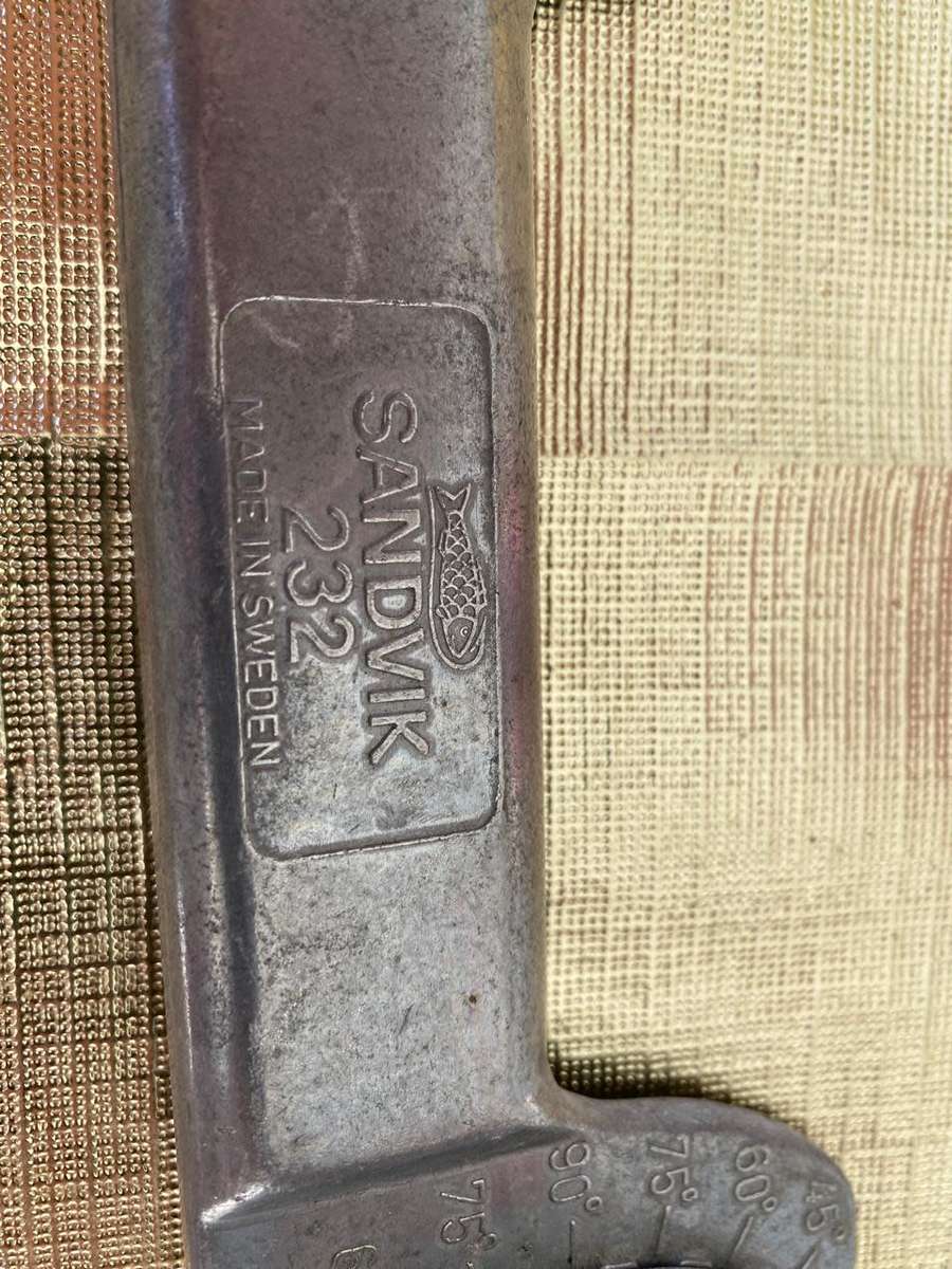 Aluminum Miter Guide by Sandvik Sweden.