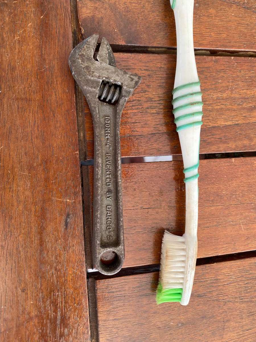 Small 4-inch Bahco Sweden 8069 adjustable Wrench (shifting spanner).