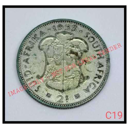 1953 TWO AND A HALF SHILLINGS UNION SA COIN