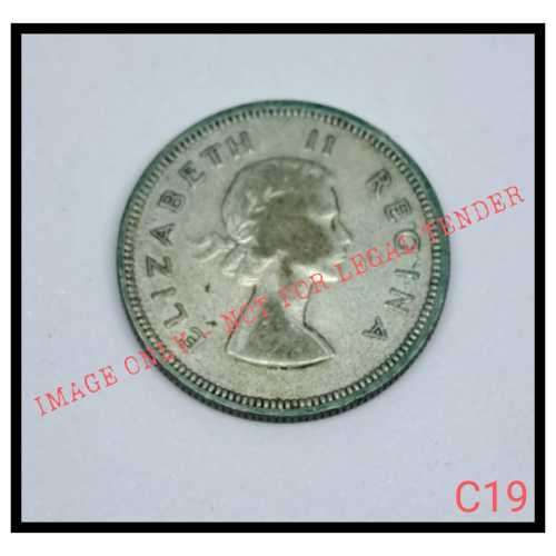 1953 TWO AND A HALF SHILLINGS UNION SA COIN