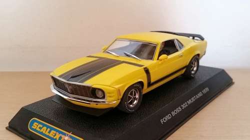 Scalextric Ford Mustang BOSS 302 with lights. Boxed