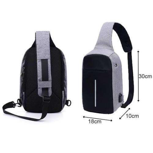 MINI ANTI THEFT SLING BAG WITH USB PORT