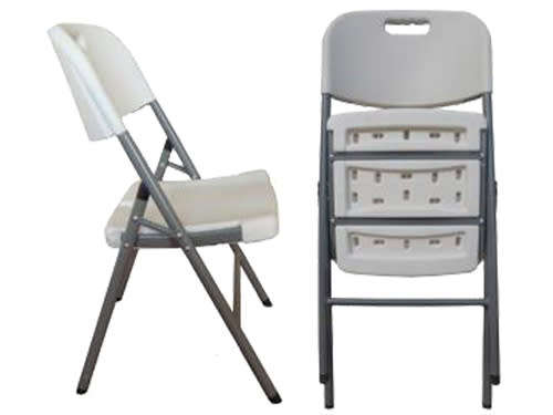 Plastic Folding Chair - White