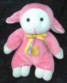 Small Pink Teddy with beads inside - Plush Toy (+- 15x5x17cm)