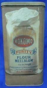 Old Bokomo Purity Flour Tin Box - Collectible (+- 14x10x27cm)