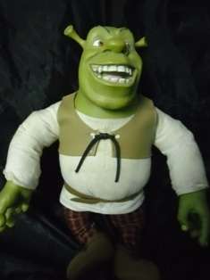Shrek Soft/Plastic teddy. (+-39cm Tall)