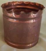Round Copper Vase (+- 11x10cm High)