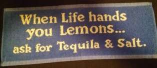 Bar Towel With Writing on (+-51x20cm Square)