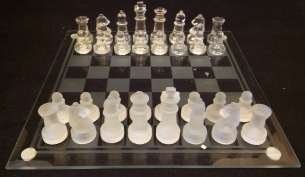 Glass Chess Set (+-28x28x6cm High)