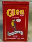 Empty Glen Tea Tin (+-13x19cm High)
