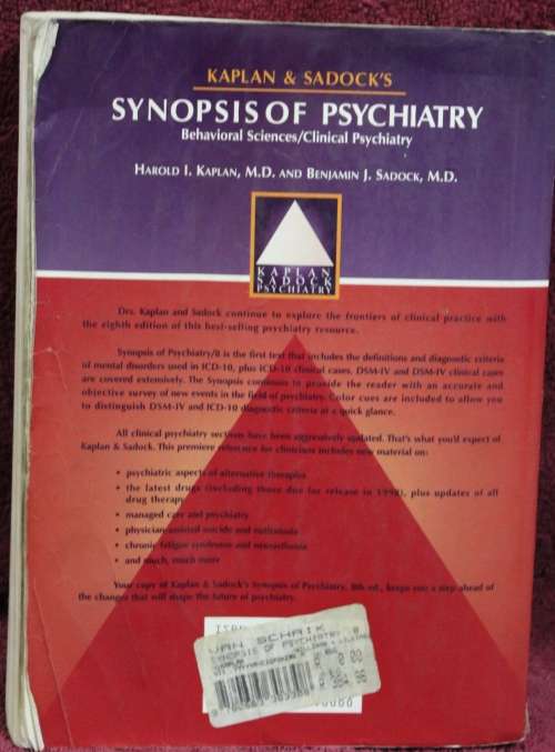 Book- Synopsis of Psychiatry