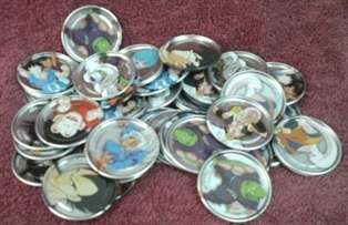 50 Silver Metal Dragonball Z Tazos