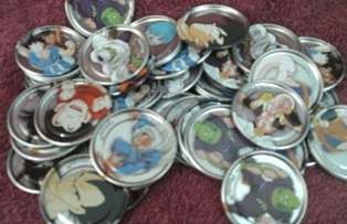 50 Silver Metal Dragonball Z Tazos