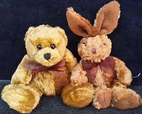 Plush Toy -Bunny(23 cm) + Bear +/- (20 cm)