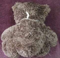 Plush Toy - Dark Brown Teddy With Red Bow +-28cm