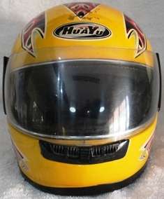 Yellow Huayu bike helmet  - Size unknown