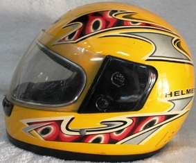 Yellow Huayu bike helmet  - Size unknown